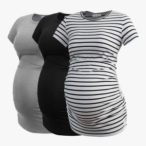 MATERNITY BUNDLE! 3 Ruched Maternity Tops, Medium